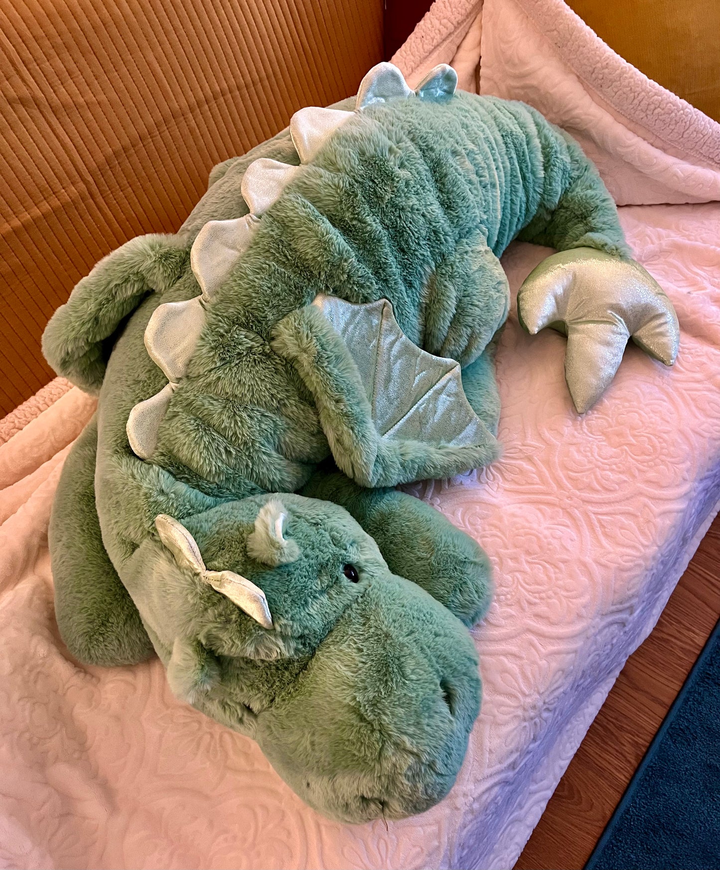 PREORDER - Jumbo Green Clover Snuggle Dragon Familiar Plushie - 59 inches