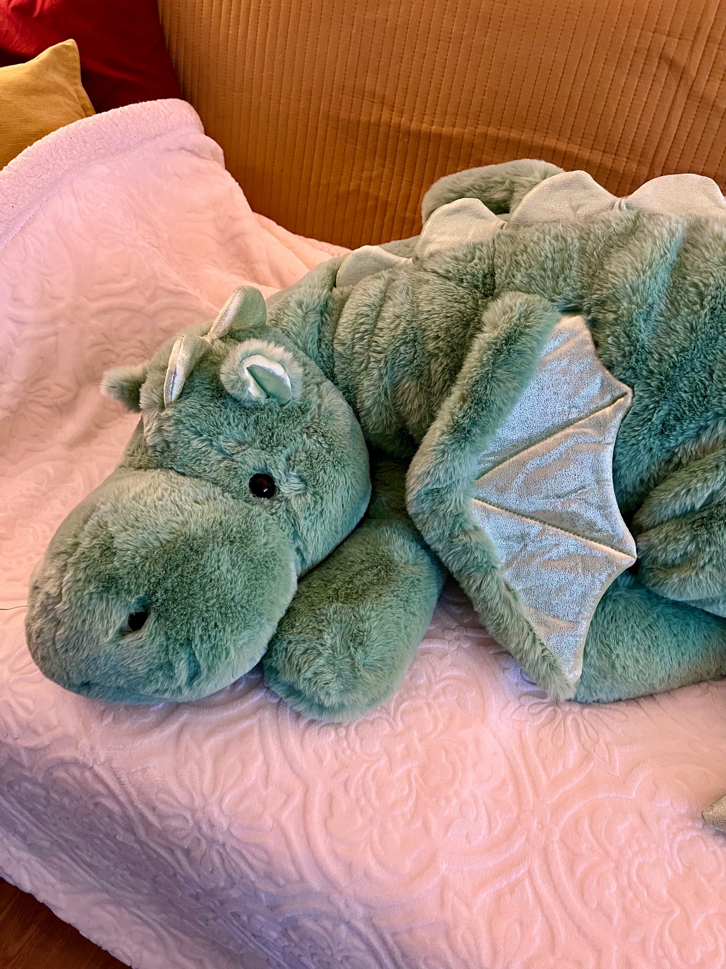 PREORDER - Jumbo Green Clover Snuggle Dragon Familiar Plushie - 59 inches