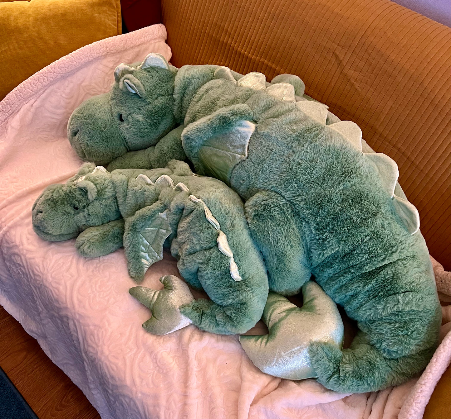 PREORDER - Jumbo Green Clover Snuggle Dragon Familiar Plushie - 59 inches