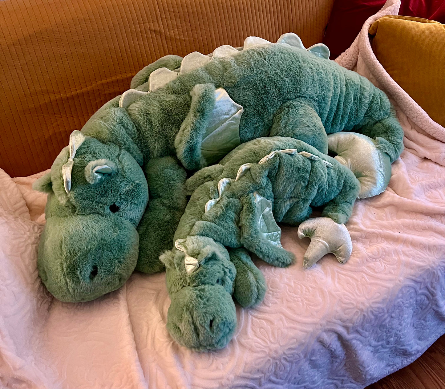 PREORDER - Jumbo Green Clover Snuggle Dragon Familiar Plushie - 59 inches