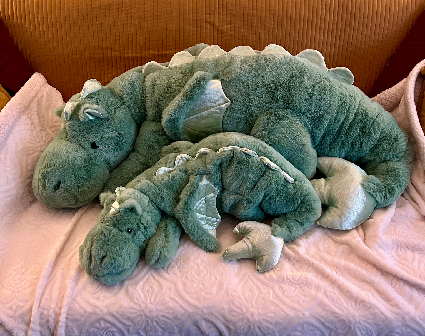 PREORDER - Jumbo Green Clover Snuggle Dragon Familiar Plushie - 59 inches