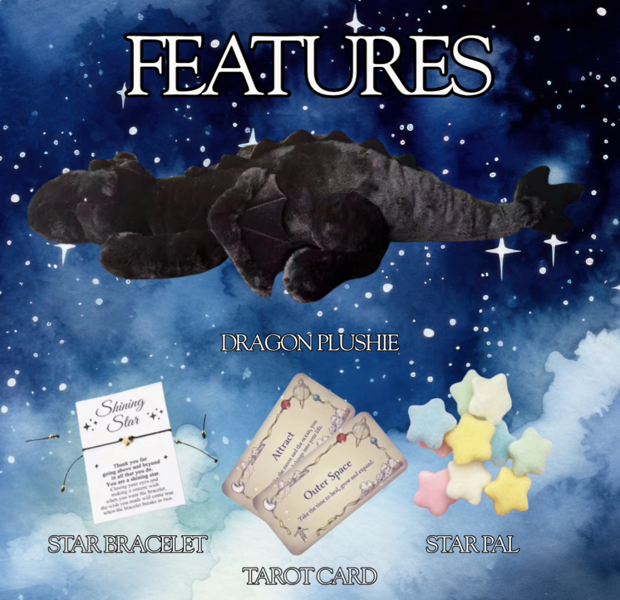 PREORDER - Midnight Snuggle Dragon - 35 Inches