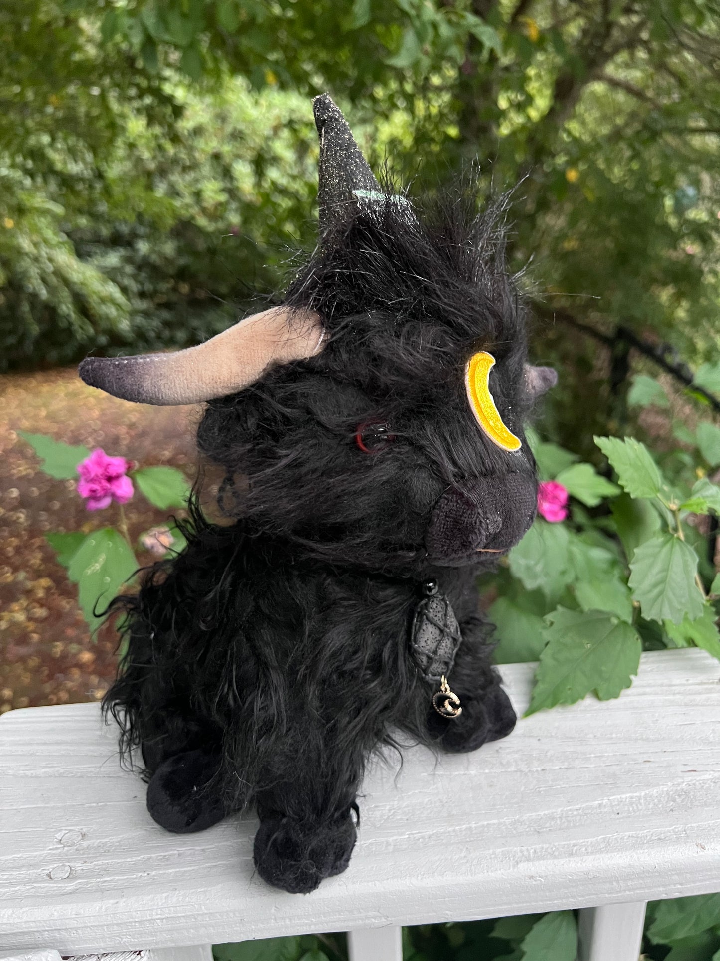 READY TO SHIP - Witches Brew Moon Moo Cow Plushie Familiar