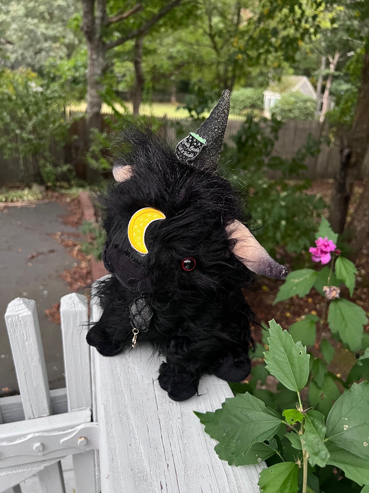 READY TO SHIP - Witches Brew Moon Moo Cow Plushie Familiar